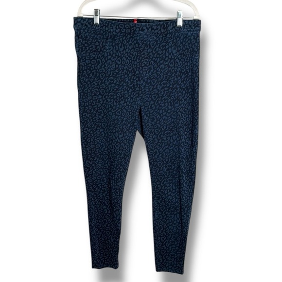 Spanx Jean-ish Leopard Print Leggings Size 1X - Picture 1 of 10